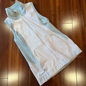 Lululemon Vest Pink Gray Zip Up Sleeveless Athleisure Athletic Long Size S / M